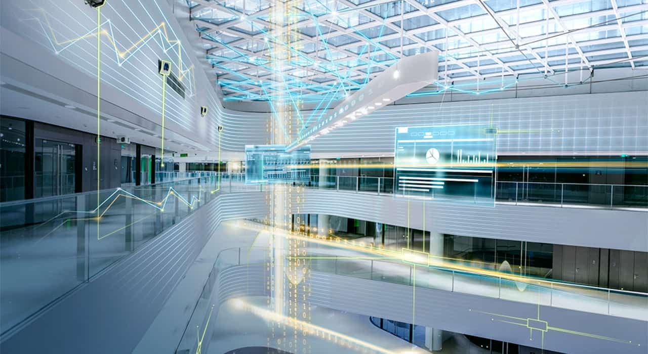 Imagem de prédios de tecnologia